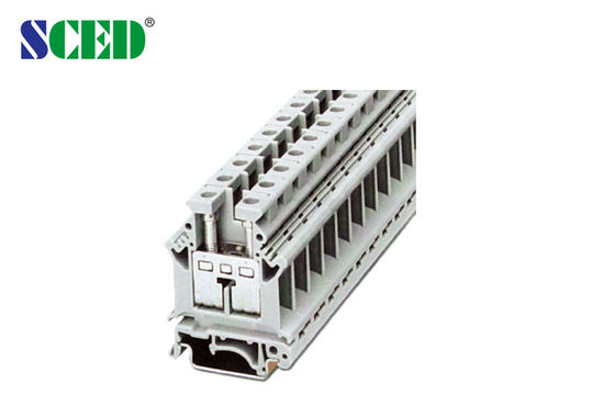 101A Din Rail Terminal Blocks 800V 25mm2 Brass 12.2mm Terminal Width