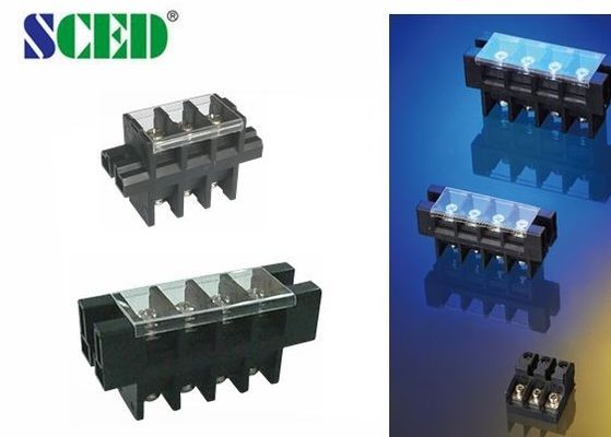21mm Perforation Feed Through 180A Panel Mount Terminal Block With Plastic Cover