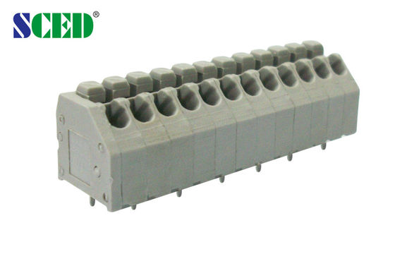 Screwless PCB Spring Terminal Block , 3.50mm Power Terminal Block 300V
