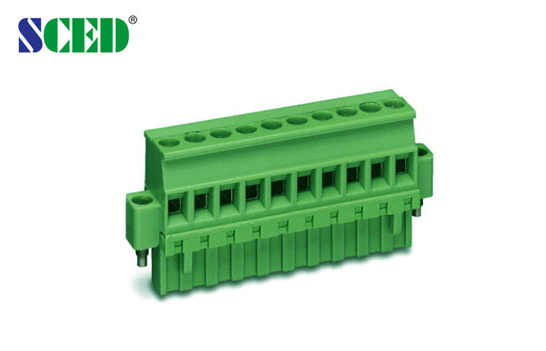 Nickel Plated Electric Terminal Block Female Parts PA66 Brass Clamp Cage