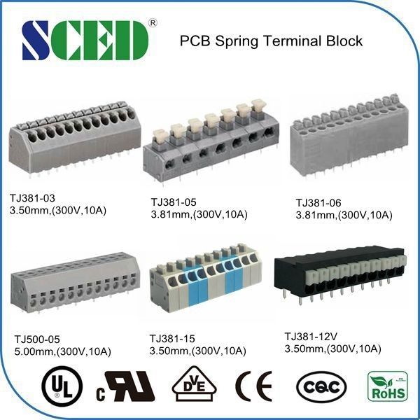 2p - 28p 3.50mm Spring Clamp Terminal Block For Frequency Converters
