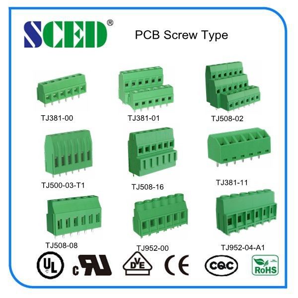 3.81mm PCB Screw Terminal Block Cage Clamp Euro Electrical Terminal Block 300v