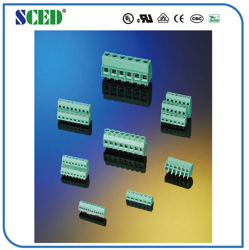 10A PCB Screw Terminal Block Screw Clamp Style 2 Pin - 28 Pin Electric Connection