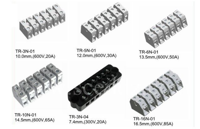 600 V 30A 12.00mm Grey Screw Terminal Connector / power distribution block