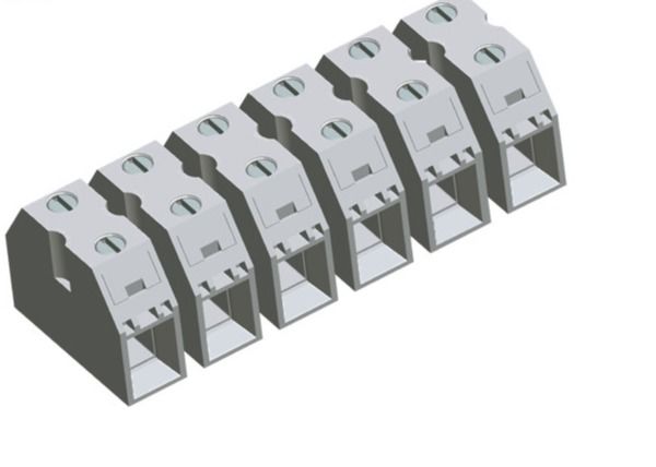 2-16 Poles 50A Feed Through Terminal Block Pitch 13.5mm Copper