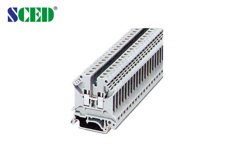 Terminal width 6.2mm Compact Din Rail Terminal Blocks AWG 30 - 10 600V 30A