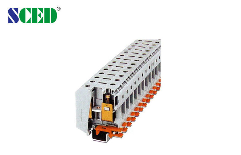 20.0mm Din Rail Mounted Terminal Blocks , High Current PCB Terminal Block 600V 150A