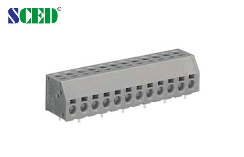 Right Angle / Vertical Pcb Spring Terminal Block Pitch 5.00mm 300V 10A