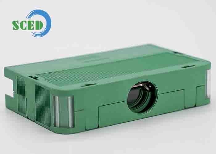 Green 3.81mm Pluggable Din Rail Mounting Terminal Block Accessories PA66 Automotive