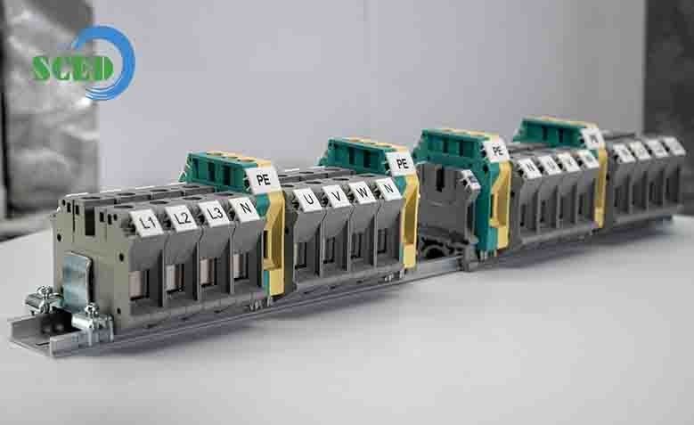 ZB6 AC DC Din Rail Terminal Blocks Power Supply with Wire Fixing Screw M4 and Zack Srtip
