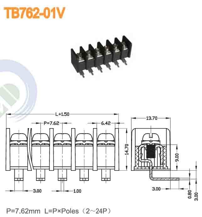 1 Row Gray Barrier Terminal Block for Versatile and Durable Wiring Solutions