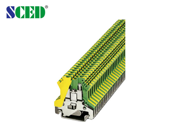 Double Decks  30 - 12 AWG  2.5mm2  Width 5.2mm  Din Rail Terminal Blocks  Ground Type