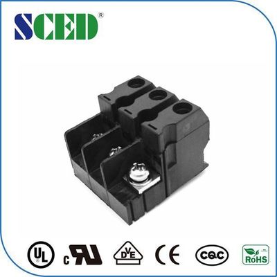 3 Pin Feed Through Terminal Block Pitch 12.7mm 600V PC سیاه