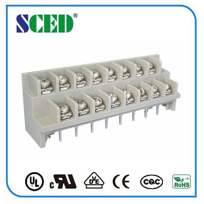 بلوک پایانی مانع قدرت خاکستری PBT UL94-V0 Pitch 7.62mm 4-20 قطب