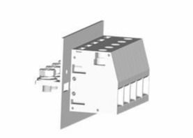 بلوک‌های ترمینال پنل‌گذر 600 ولت / 150 آمپر گام 18.8 میلی‌متر 2-24 قطب زاویه راست