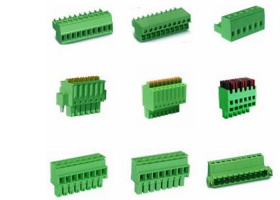 موصلات أنثى نحاسية، كتلة طرفية قابلة للتوصيل، مسافة 7.62 مم، مستوى واحد