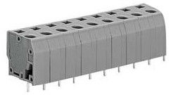 بلوک ترمینال فنری PCB 300 ولت 12 آمپر 16 پین بدون پیچ گام 7.62 میلی متر