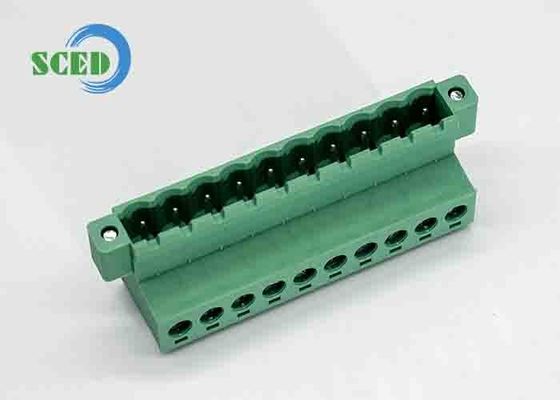 پیچ 5.08mm PCB تک سطح PA66 M3 بلوک های ترمینال پلاگین برای اتوماسیون کنترل صنعت