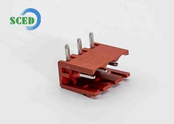 پیچ 5.00mm 300V 18A 2-22P مرد سرخط PCB پلاگین قابل اتصال بلوک های پایانه قرمز