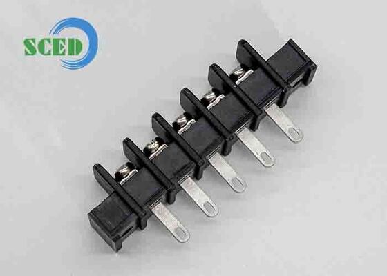 به طور نامی اتصال 2.5mm2 بلوک ترمینال مانع با 2 قطب و UL94V0 کلاس قابل اشتعال تضمین حفاظت از مدار